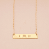 Plate Bar Necklace in English